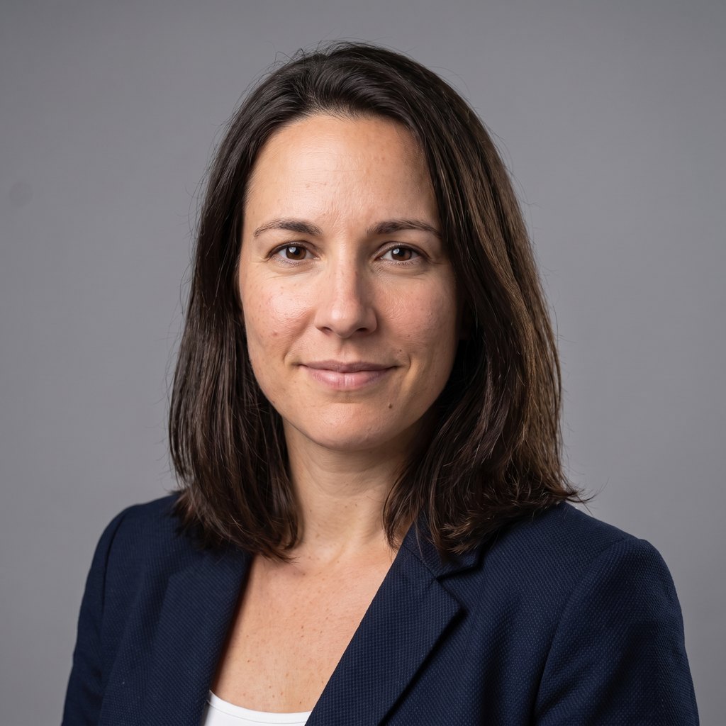 The same portrait in the Corporate headshot style